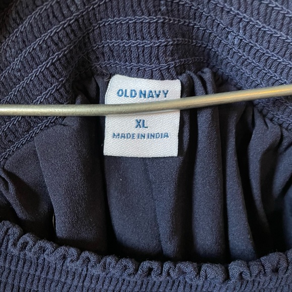 Navy Blue Patterned Skirt - Picture 3 of 3